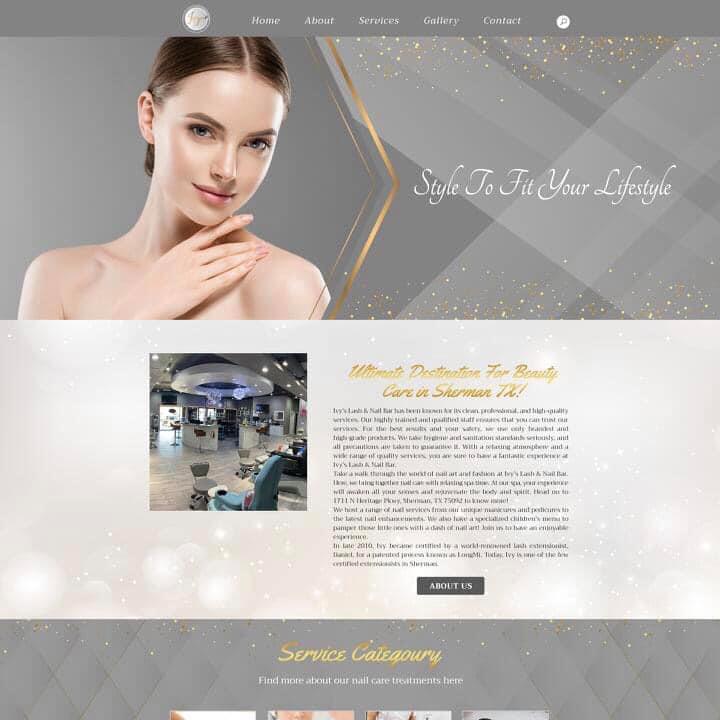 thiet ke website nail and spa 1